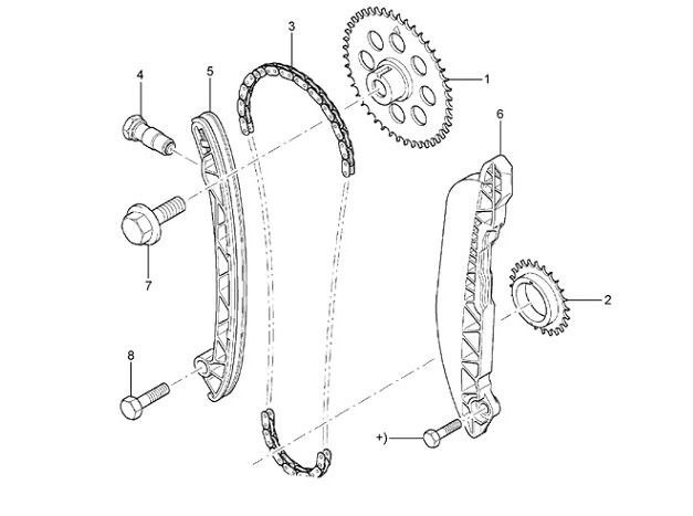 JGO. ENGRANAJES DISTRIBUCION FORD ROCAM / 1.6 8 VALV. Y TENSORES – KDIS00002 – Kolme S.R.L